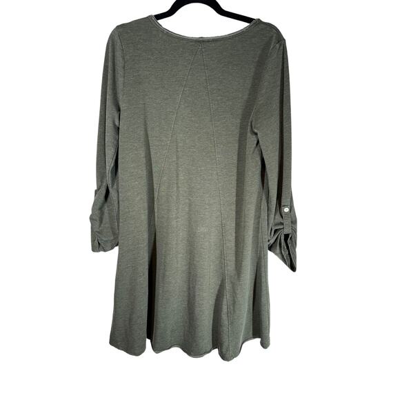 NWT Z Supply Jersey Knit A Line Rolled Sleeve Mini Dress Olive‎ Green Medium - Picture 8 of 8